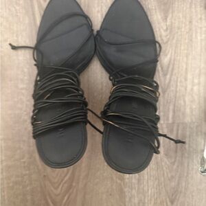 Elegant Black Strappy Women's Sandals